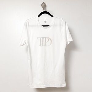 Taylor TTPD Glitter Sparkle Graphic Eras Swiftie Short Sleeve T‎ Shirt White